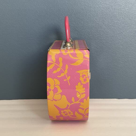 Barbie Handbag Tin Storage Purse by Tin Box Co. 2004 Flower Power Vibe - Picture 3 of 8